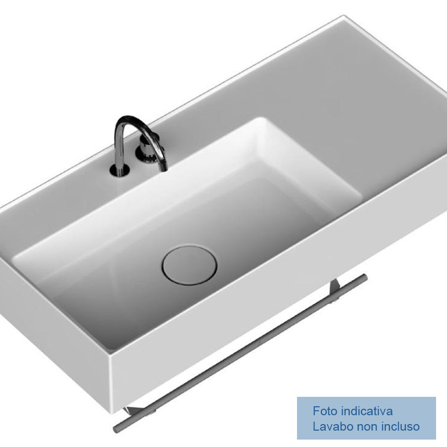 Porta asciugamano accessorio per lavatrucco Domus Falerii cm 68 in acciaio