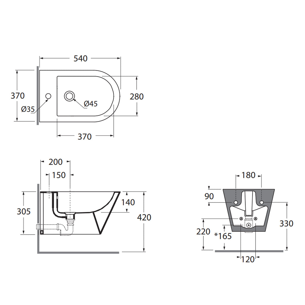 Sanitari sospesi 54x37 cm Serie Forma di Azzurra Ceramica con sedile soft close