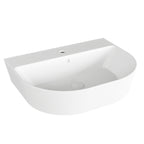 Lavabo sospeso/appoggio 65x50 cm Serie Forma di Azzurra Ceramica - Bianco Lucido