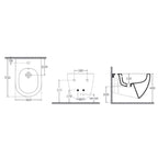 Bidet sospeso BathCore Rimless serie Infinity 53x36