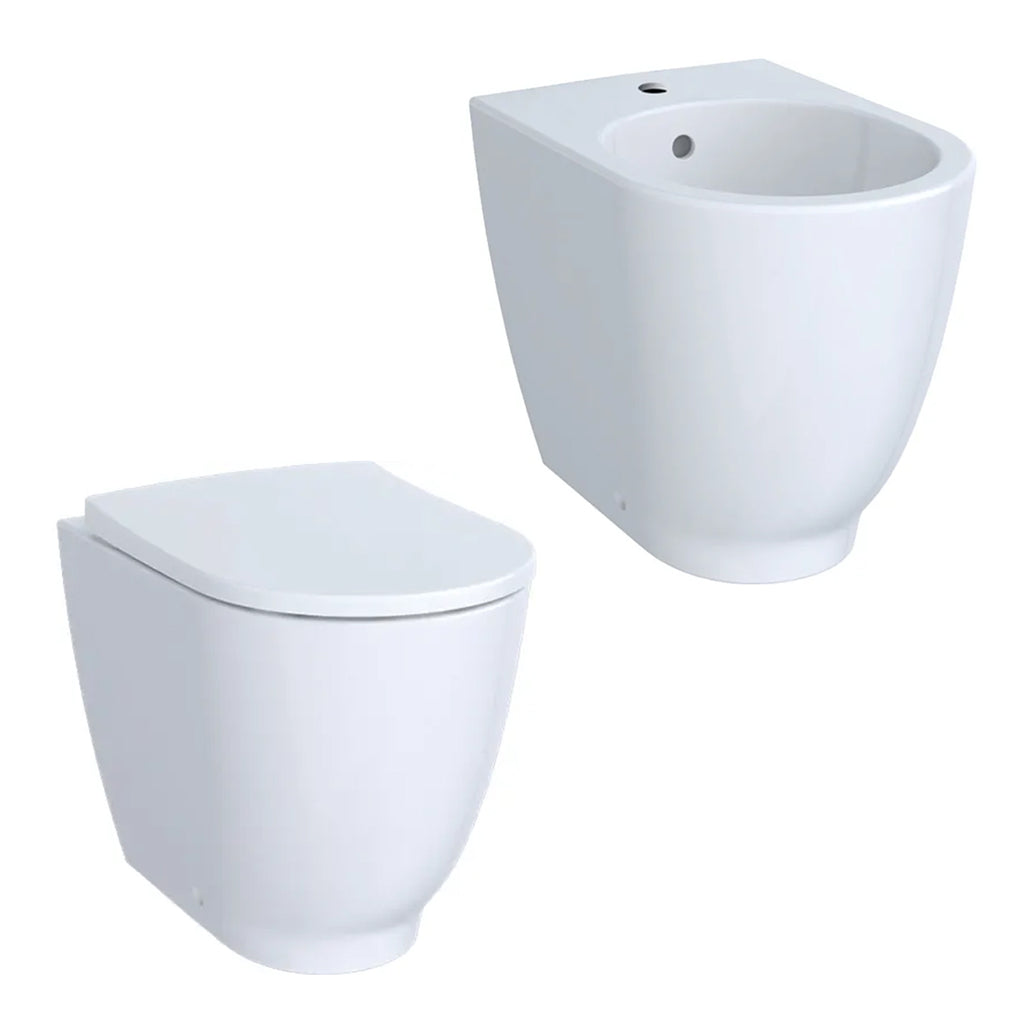 Sanitari filomuro con bidet