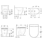 Sanitari filomuro con bidet