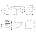 Sanitari sospesi con bidet