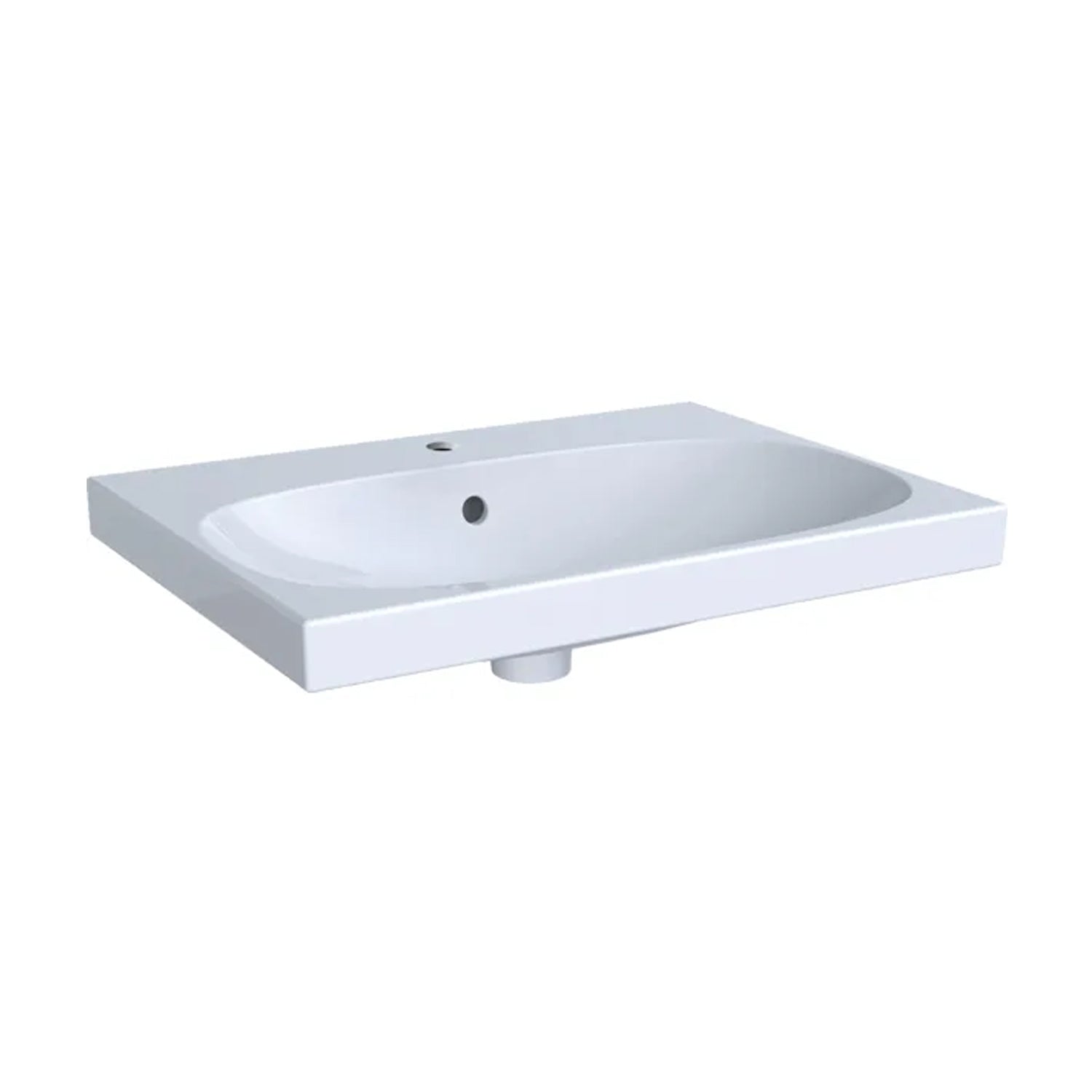 Lavabo sospeso-appoggio monoforo modello Acanto Geberit cm 65