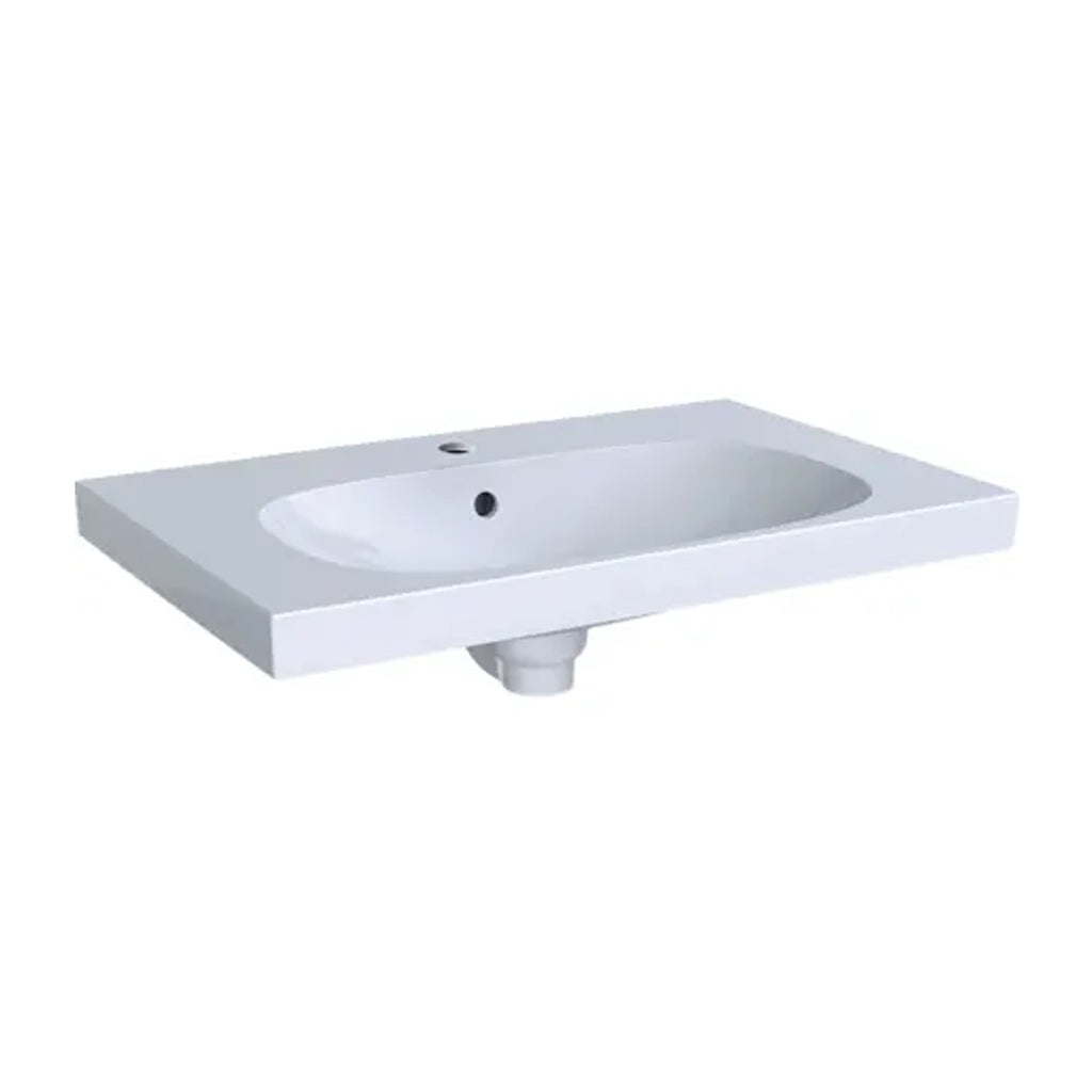 Lavabo sospeso-appoggio monoforo modello Acanto Geberit cm 75