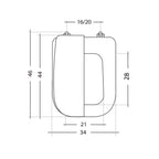 Sedile wc in MDF di Gedy modello Conca - Bianco