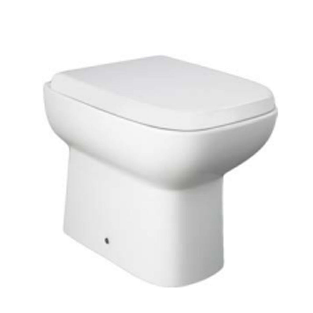 WC filomuro collezione Origin 50x36 cm scarico traslato con copriwater SoftClose - Bianco