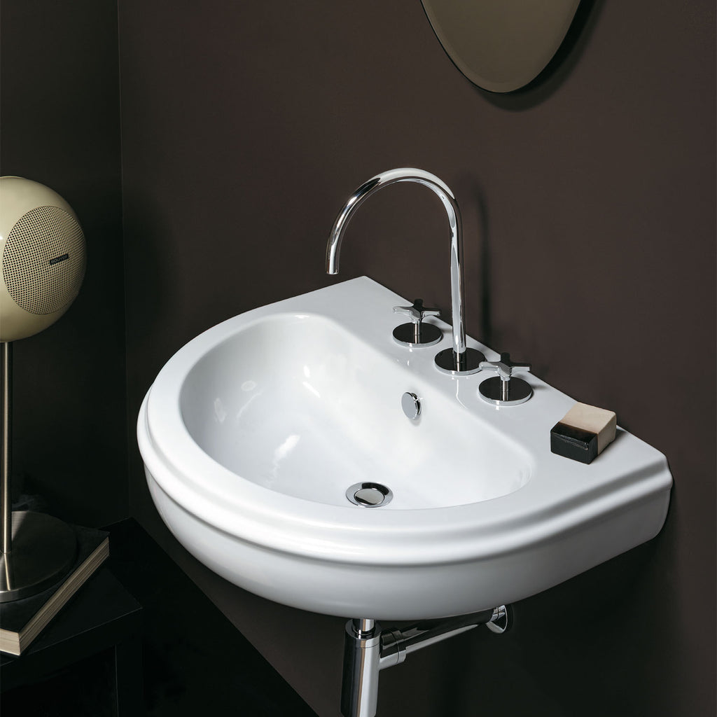 Lavabo da bagno sospeso cm 70 stile classico Ceramica Azzurra serie Charme