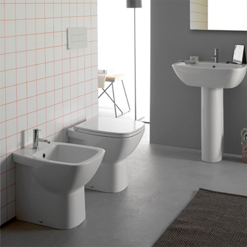 Sanitari Filo parete Ceramica Globo Daily WC + BIDET + SEDILE SOFT CLOSE