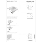 Lavabo Sospeso Ceramica Globo Bowl+ 60x50 BP060.BI