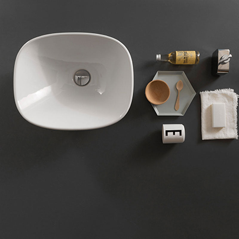 Lavabo da Appoggio 45X37 Ceramica Globo Stockholm  LA045.BI