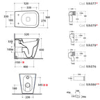 Sanitari Filo parete Ceramica Globo Stone 52 Multi scarico traslato con Sedile Soft Close