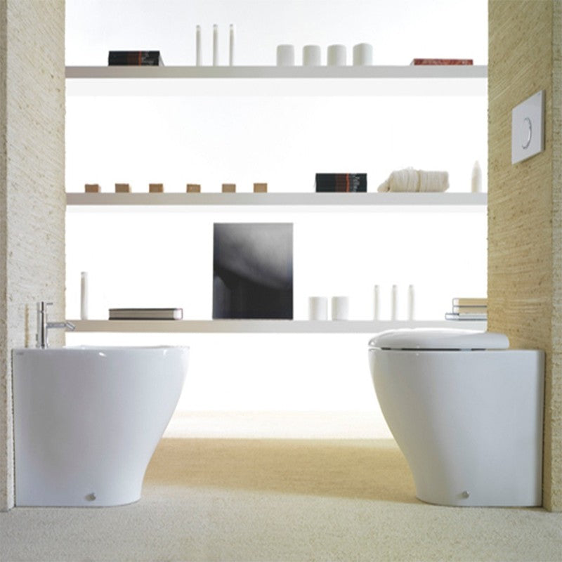 Sanitari Filo parete Ceramica Globo Bowl+ 55 MULTI WC + BIDET + SEDILE SOFT CLOSE