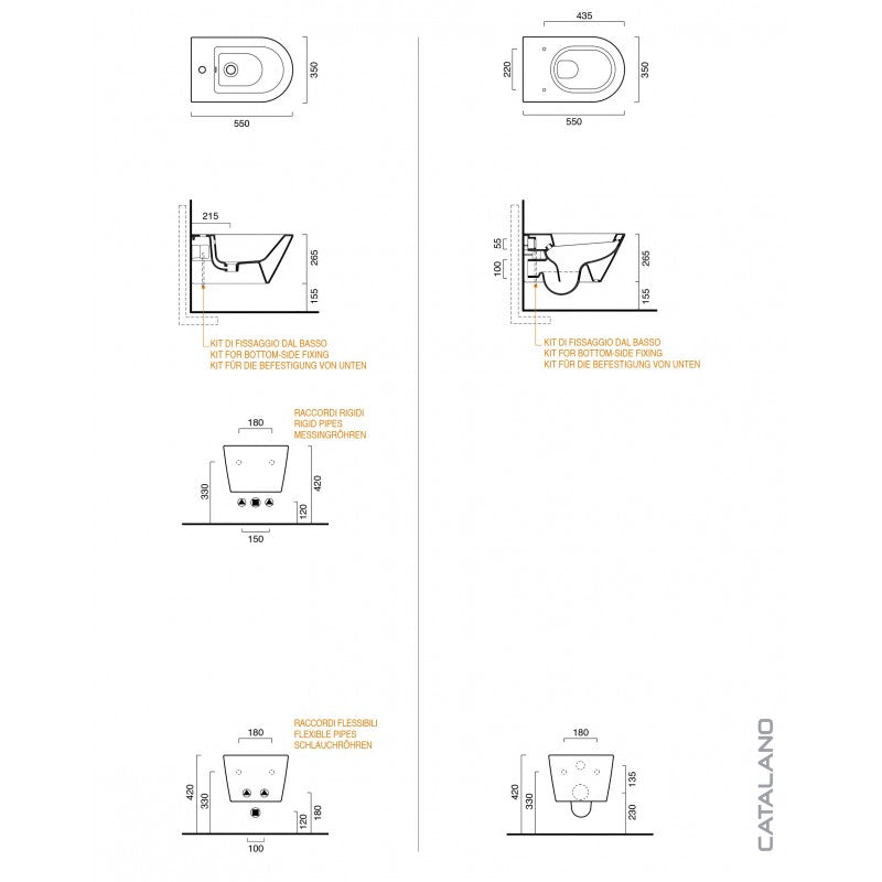 Sanitari Sospesi Ceramica Catalano Zero 55 wc