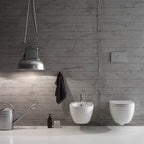 Sanitari Sospesi senza brida Ceramica Globo 4ALL  WC + BIDET + SEDILE SOFT CLOSE