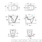 Sanitari Filo Muro Ceramica Globo Forty3  MULTI Fissaggio Ghost scarico traslato con sedile Soft Close