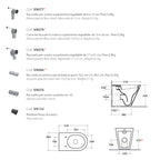 Sanitari Filo Muro Ceramica Globo Forty3  MULTI Fissaggio Ghost scarico traslato con sedile Soft Close