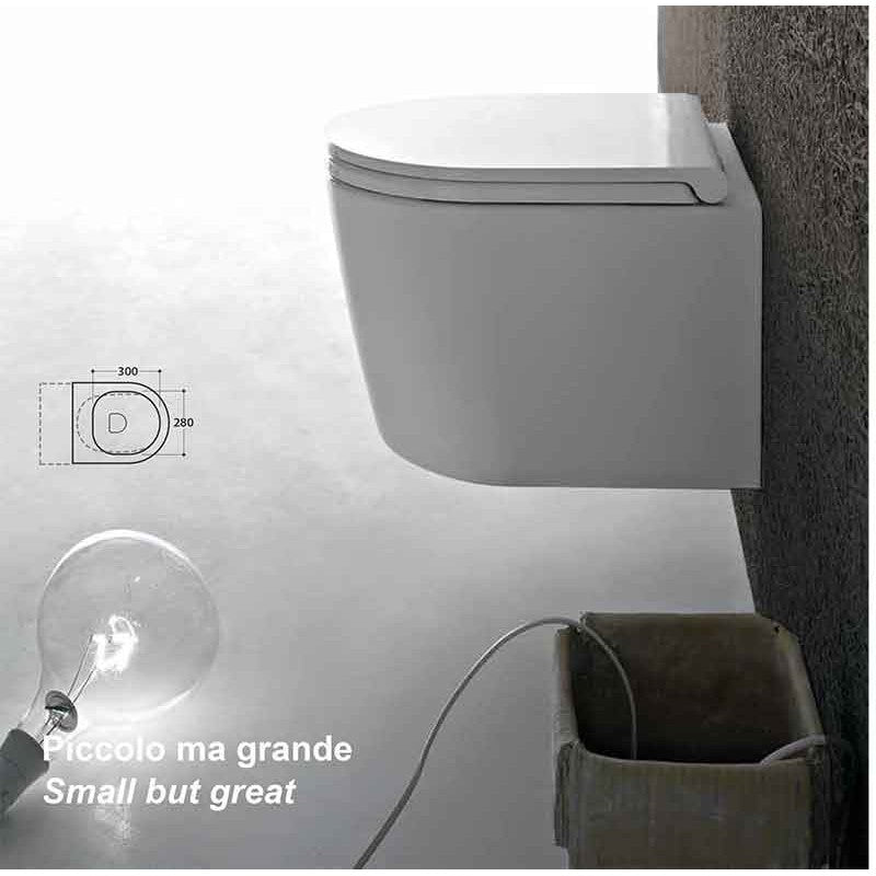 Sanitari Sospesi Ceramica Globo Forty3  cm 43  WC + BIDET + SEDILE SOFT CLOSE