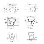 Sanitari Filo parete Ceramica Globo Forty3  52 WC BIDET SEDILE SOFT CLOSE
