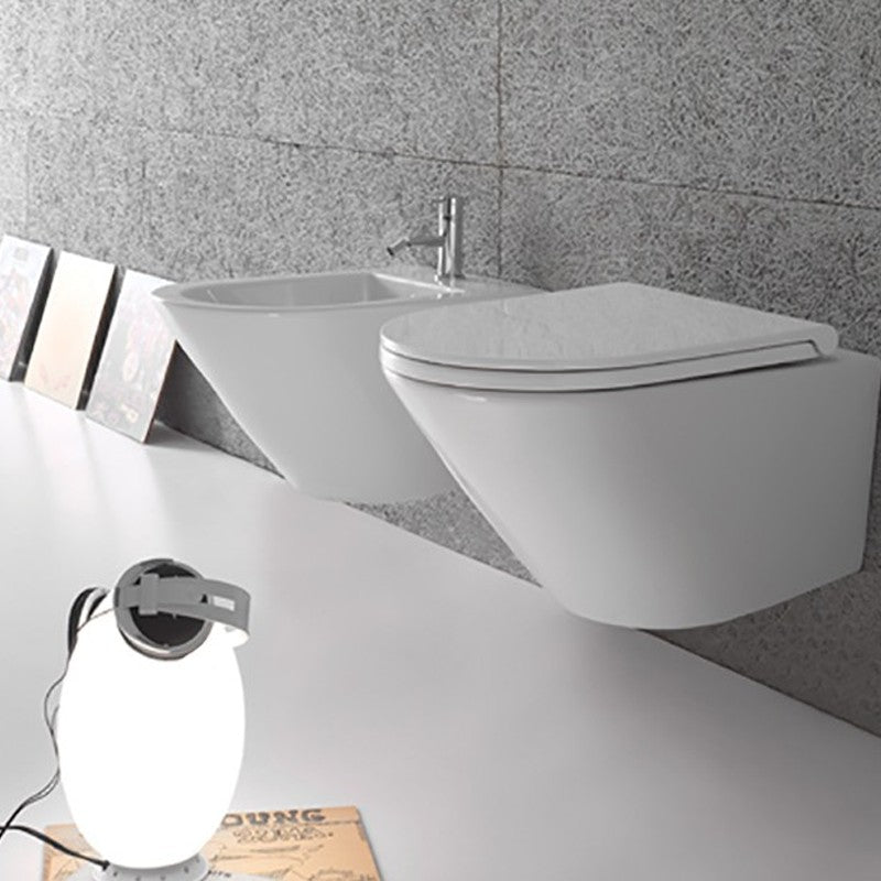 Sanitari Sospesi Ceramica Globo Forty3 52 WC + BIDET + SEDILE SOFT CLOSE