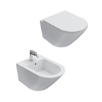 Sanitari Sospesi Ceramica Globo Forty3 52 WC + BIDET + SEDILE SOFT CLOSE