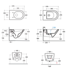 Sanitari Sospesi Ceramica Globo Forty3 57 WC + BIDET + SEDILE SOFT CLOSE