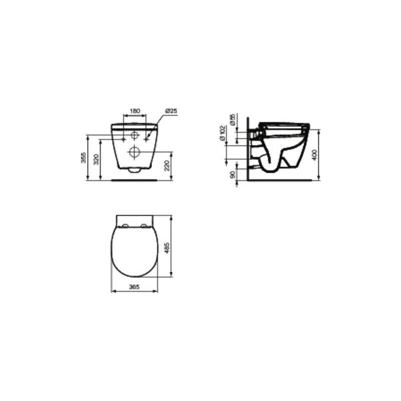 Sanitari Sospesi Ideal Standard Modello Connect Space