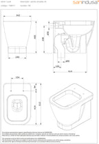 Sanitari Filo Muro Sanindusa modello LOOK WC BIDET SEDILE
