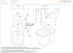 Sanitari Filo Muro Sanindusa modello LOOK WC BIDET SEDILE