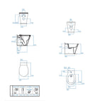 Sanitari Filo Muro Ideal Standard Connect Air AquaBlade con scarico traslato e Sedile soft close