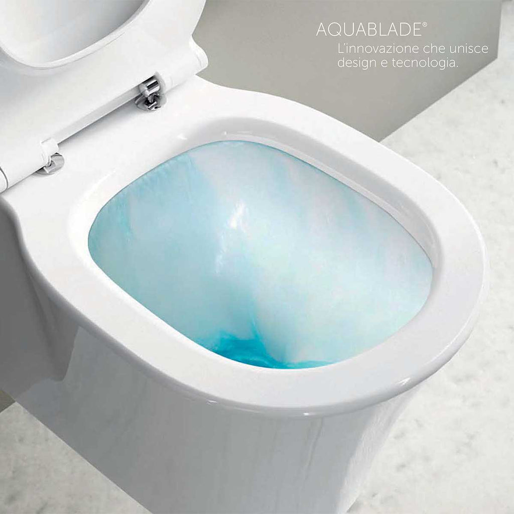 Sanitari Filo Muro Ideal Standard Connect Air AquaBlade con scarico traslato e Sedile soft close