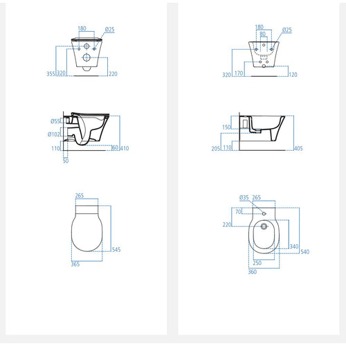 Sanitari Sospesi Ideal Standard Connect Air con AquaBlade con sedile soft close
