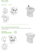 Sanitari a terra distanziati da parete Dolomite Gemma 2 WC + sedile Softclose e Bidet