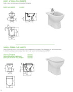 Coppia di sanitari filomuro Dolomite Gemma 2 Wc + Sedile Soft Close e Bidet