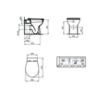 Sanitari Filo Parete con Scarico Traslato completo di sedile Eurovit Ideal standard