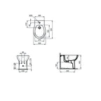 Sanitari Filo Parete con Scarico Traslato completo di sedile Eurovit Ideal standard