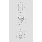 Sanitari Filo parete Ceramica Domus Falerii F50 Small WC BIDET SEDILE SOFTCLOSE