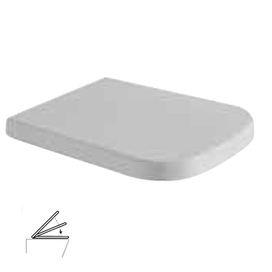 Coprivaso chiusura rallentata STONE 45 bianco