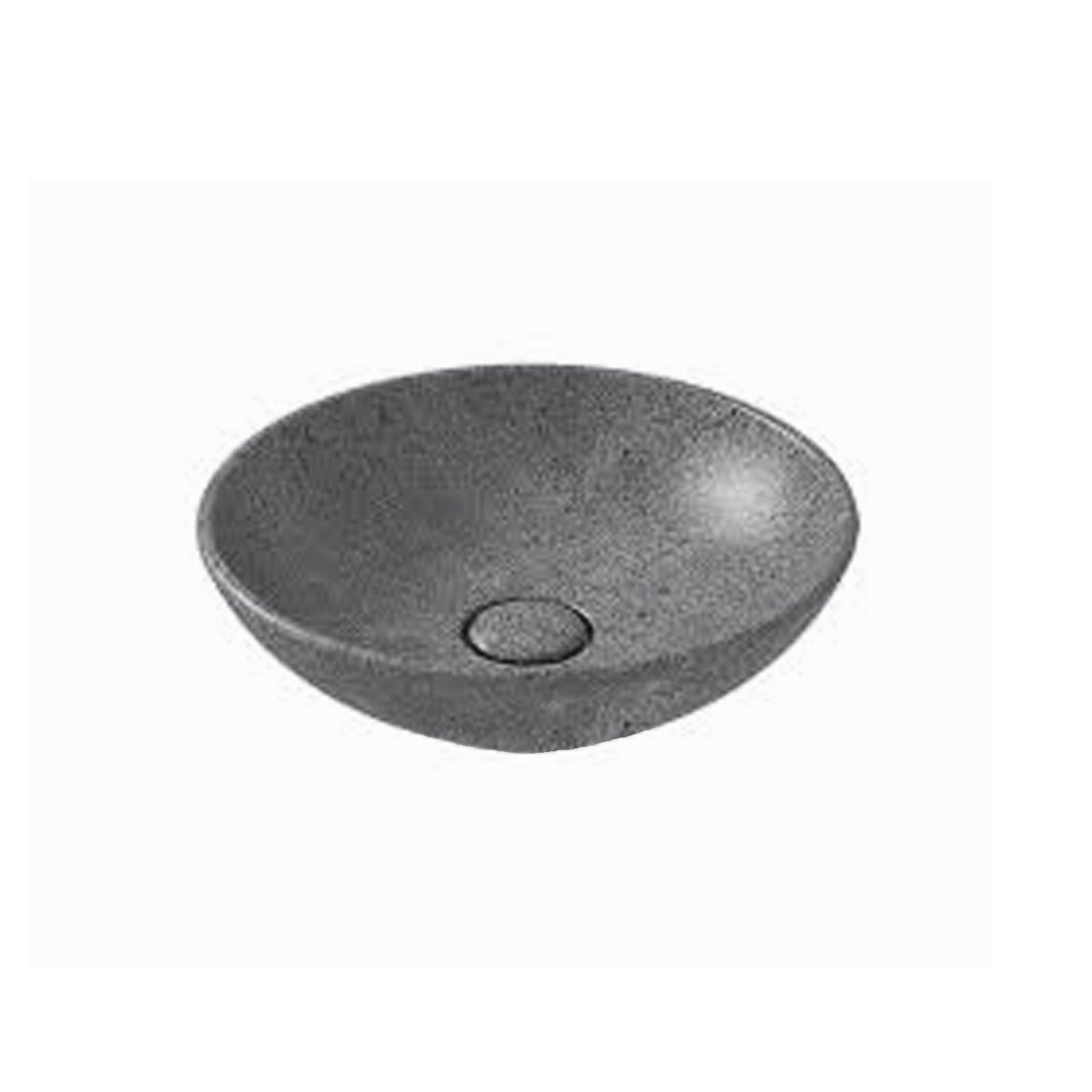 Lavabo d'appoggio Free Le Pietre Ceramica Globo finitura peperino grigio diametro 40 cm