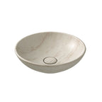 Lavabo d'appoggio Free Le Pietre Ceramica Globo fnitura travertino diametro 40 cm