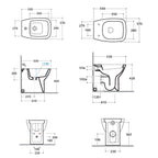 Sanitari Filo parete Ceramica Globo Daily WC + BIDET + SEDILE SOFT CLOSE