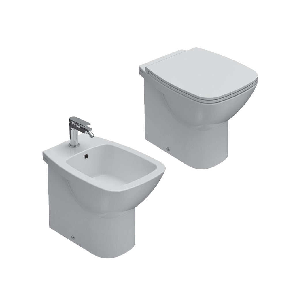 Sanitari Filo parete Ceramica Globo Daily WC + BIDET + SEDILE SOFT CLOSE