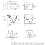 Sanitari Filo parete Ceramica Globo Stockholm MULTI WC + BIDET + SEDILE SOFT CLOSE