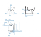 Sanitari filo muro Ideal Standard Tesi con scarico traslato e AquaBlade con sedile termoindurente chiusura rallentata