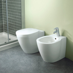 Sanitari filo muro Ideal Standard Connect con scarico traslato AquaBlade con sedile soft close