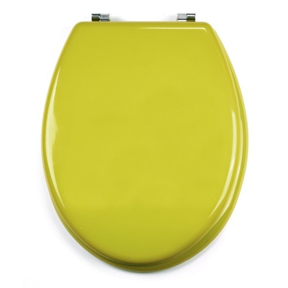 Sedile WC universale modello KLAK realizzato in MDF Colore Pistacchio e Cerniere in acciaio inox