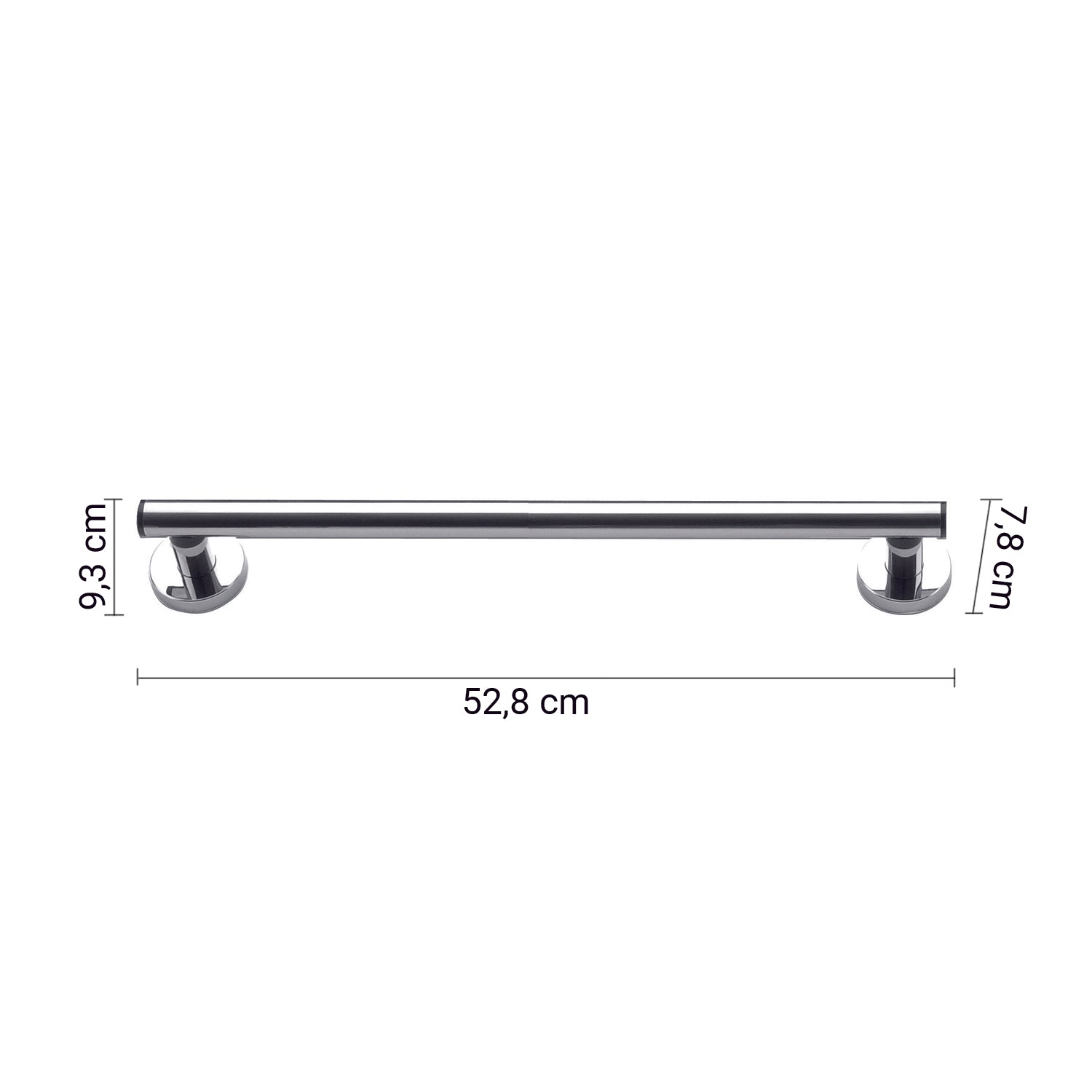 Maniglione orizzontale e verticale da 52 cm modello Prima Classe di Gedy - Cromato