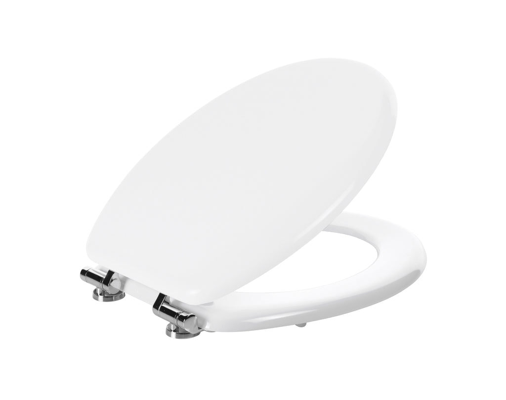Sedile wc universale con chiusura Soft Close in MDF di Gedy modello Corniola - Bianco