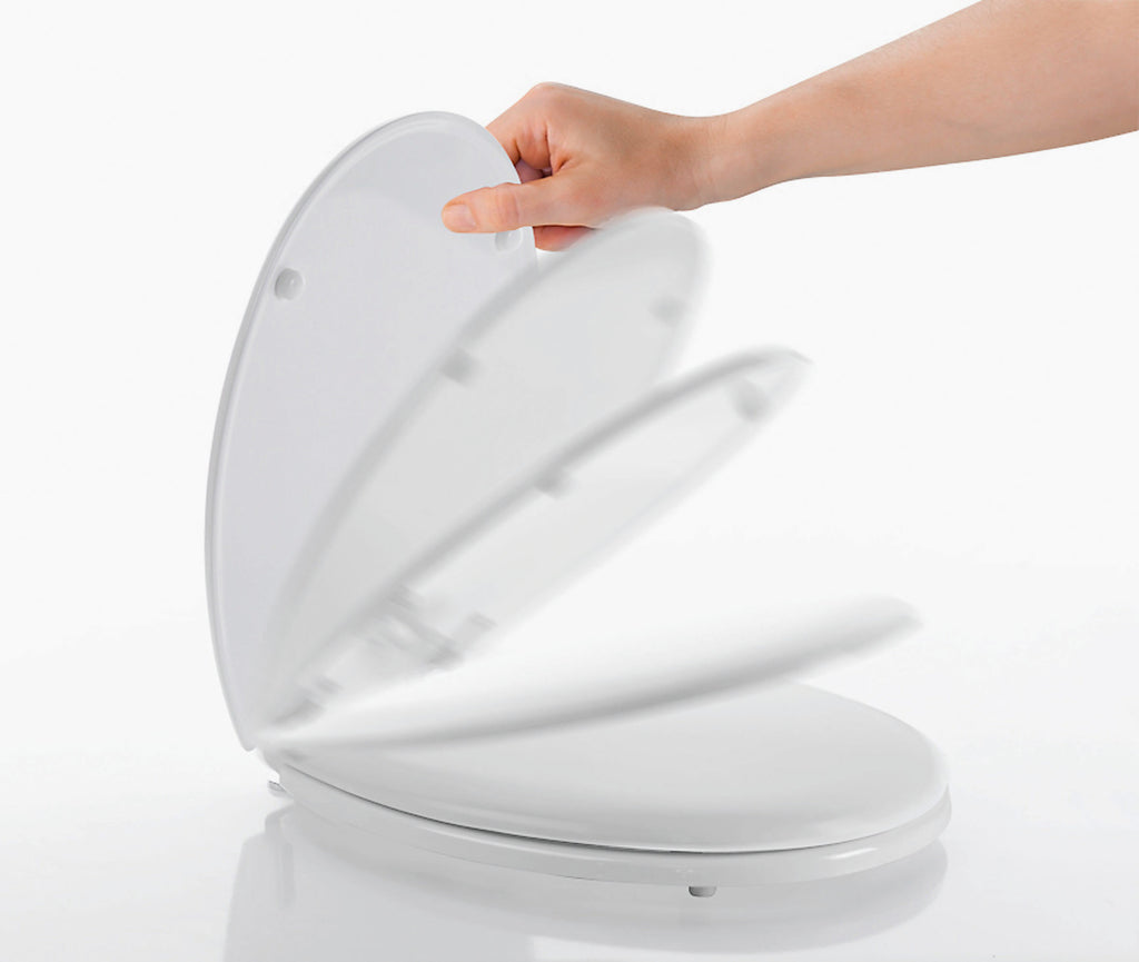 Sedile wc universale con chiusura Soft Close in MDF di Gedy modello Corniola - Bianco