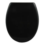 Sedile WC termoresistente Easy Clip con cerniere in Acciaio Inox - Nero